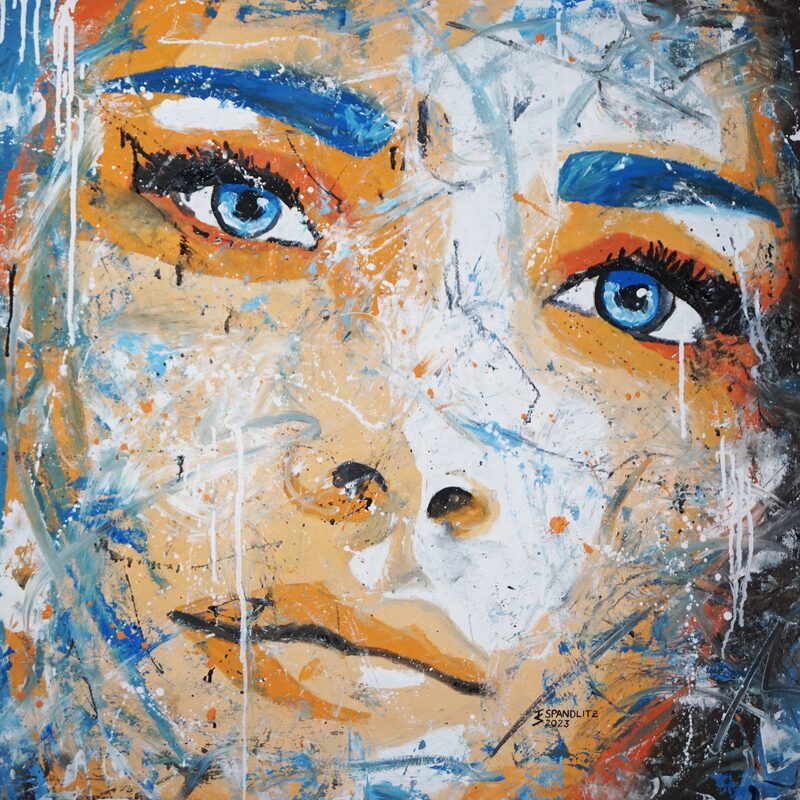 Sonnenbeglänzt 2023,  87,5x85 cm, Öl auf Hartfaserplatte