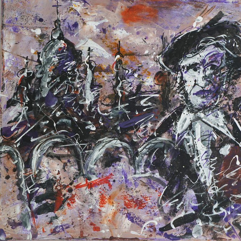 Richard Wagner-Dresdner Jahre 2018, 60x50 cm, acrylic on canvas