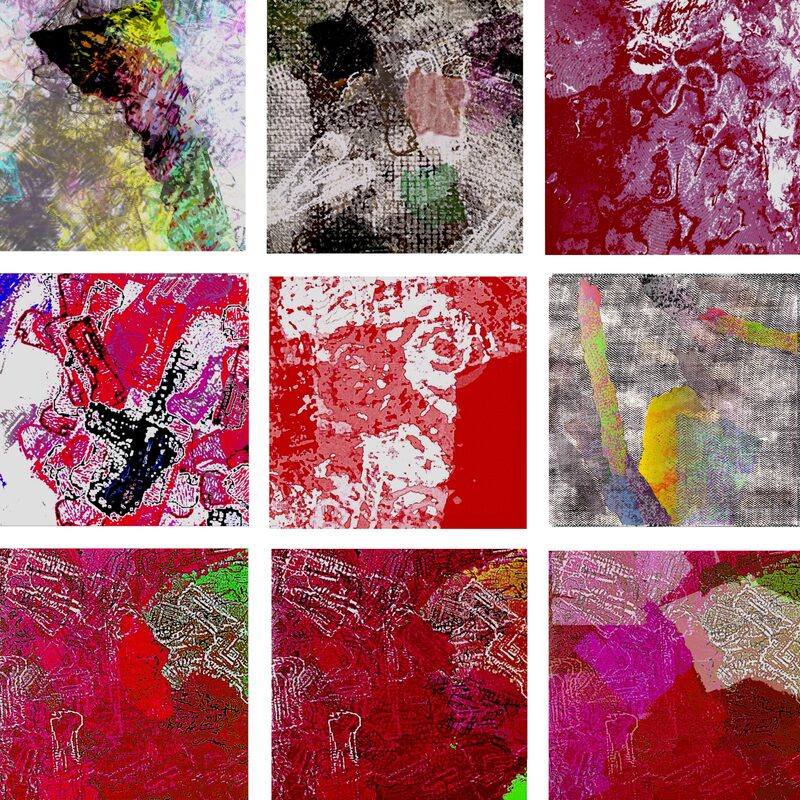 VORWIEGEND ROT, zw. 2017 und 2020, Foto-Druck auf Alu-Dibond, 30x30cm