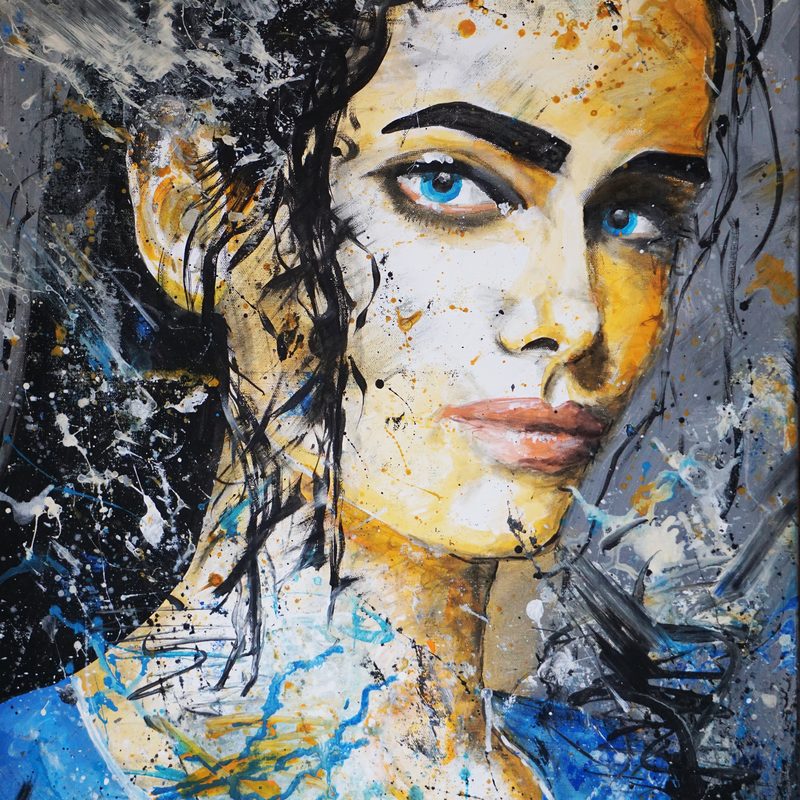 Der Blick 2021, 80x60 cm, Acryl auf Leinwand