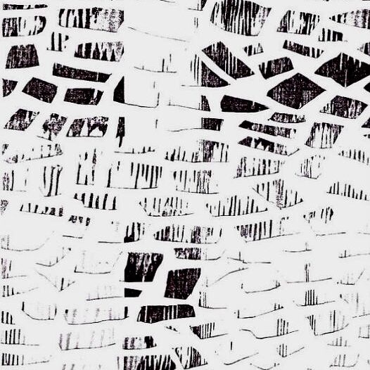 GROßE FOTOCOLLAGE 18, 2004, selbst gestaltete Papiere, geschnitten und geklebt, 100x70cm