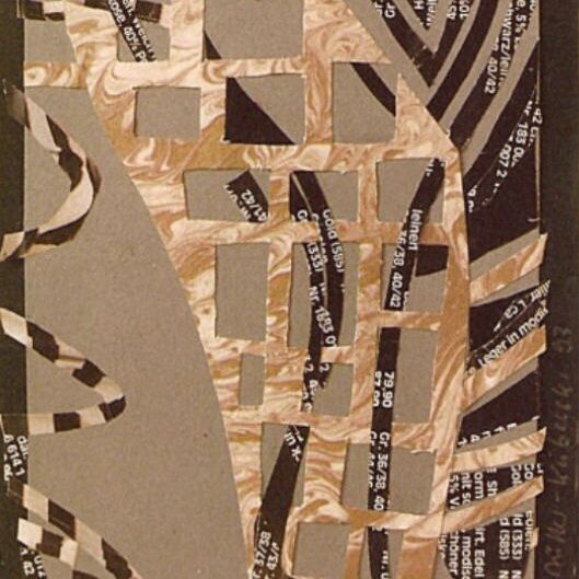 KLEINE PAPIERCOLLAGE 1, 1993, geklebt, 15x12cm