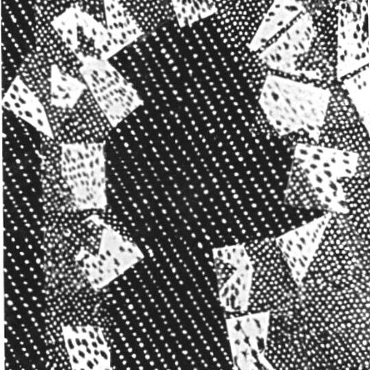 GROßE FOTOCOLLAGE 24, 2005, selbst gestaltete Papiere, geschnitten und geklebt, 100x70cm