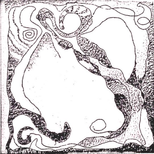 STICKEREI MIT SILBERFADEN 2, 1984, 12x12cm
