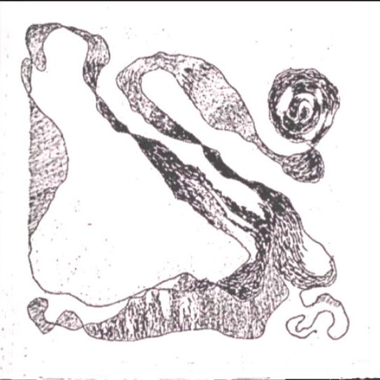 STICKEREI MIT SILBERFADEN 1, 1984, 12x12cm