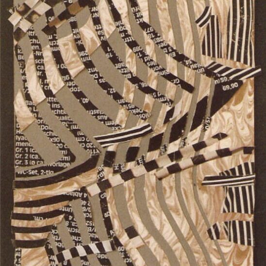 KLEINE PAPIERCOLLAGE 3, 1993, geklebt, 15x12cm