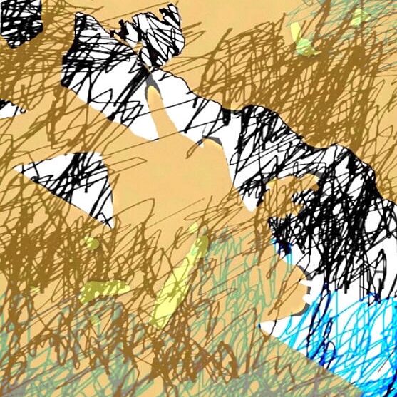 SCHRAFFUREN - DARÜBER UND DARUNTER 2, 2013, Inkjet-Druck auf Aquarellkarton, 100x70cm