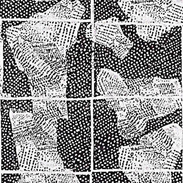 GROßE FOTOCOLLAGE 22, 2004, selbst gestaltete Papiere, geschnitten und geklebt, 100x70cm