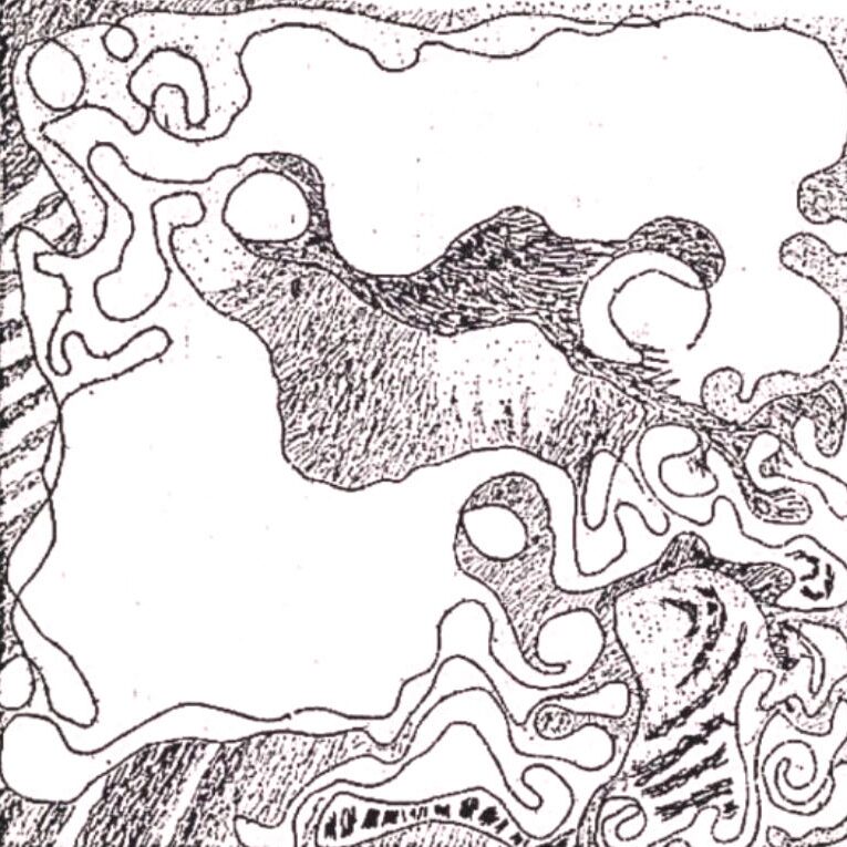 STICKEREI MIT SILBERFADEN 3, 1984, 12x12cm