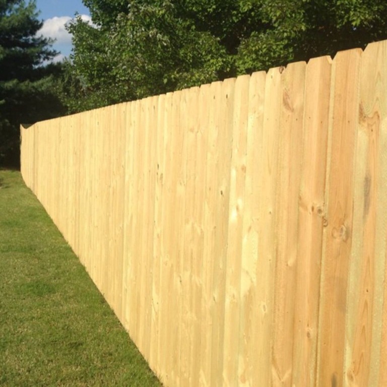 completed custom wooden fence in tuscaloosa al
