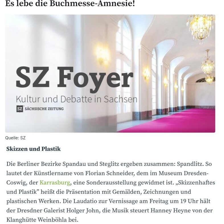 Sächsische Zeitung, March 20, 2026, Sketches and Sculpture
