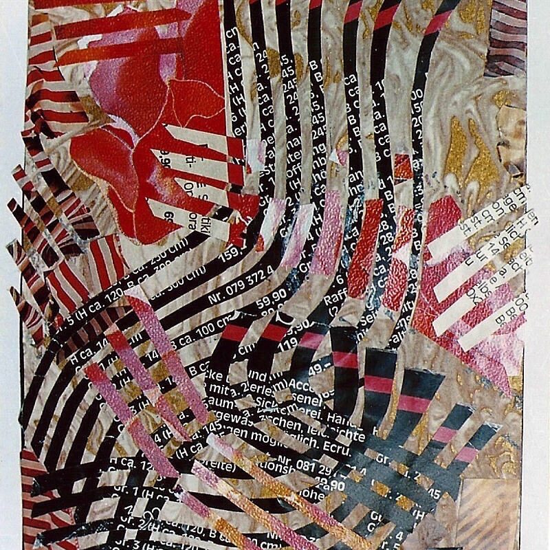 KLEINE PAPIERCOLLAGE 8, 1993, geklebt, 15x12cm