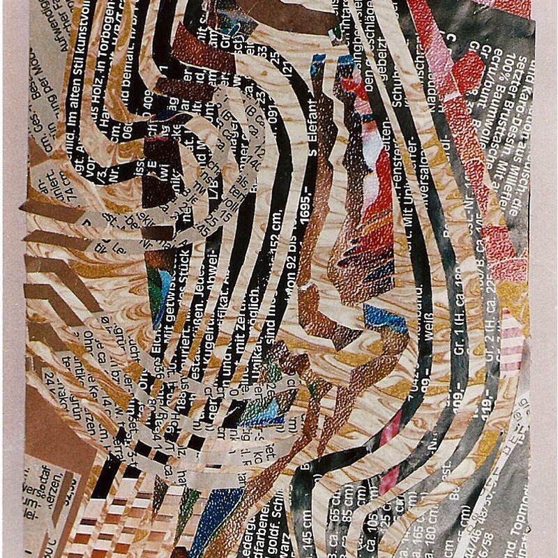 KLEINE PAPIERCOLLAGE 4, 1993, geklebt, 15x12cm