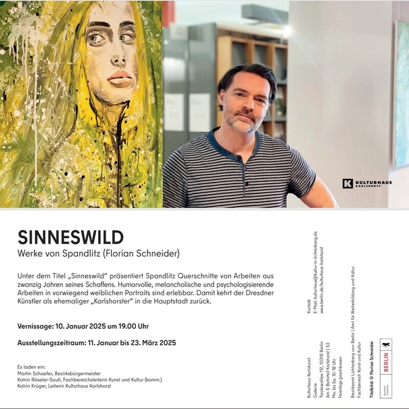 Karte zur Ausstellung im im Kulturhaus Berlin Karlshorst