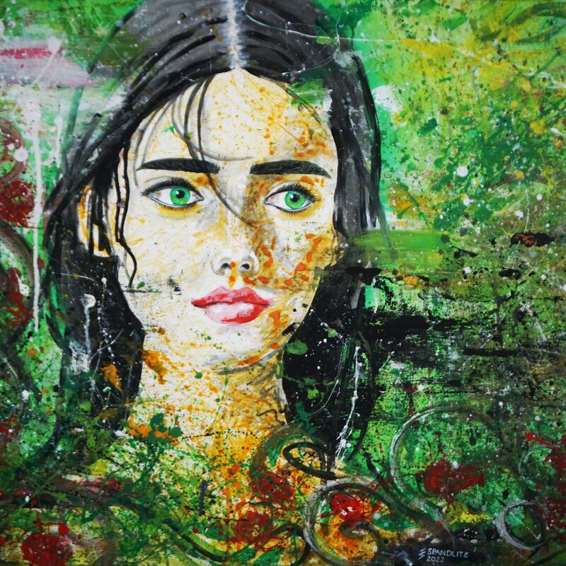 Dornröschen 2022, 100x80 cm, acrylic on canvas