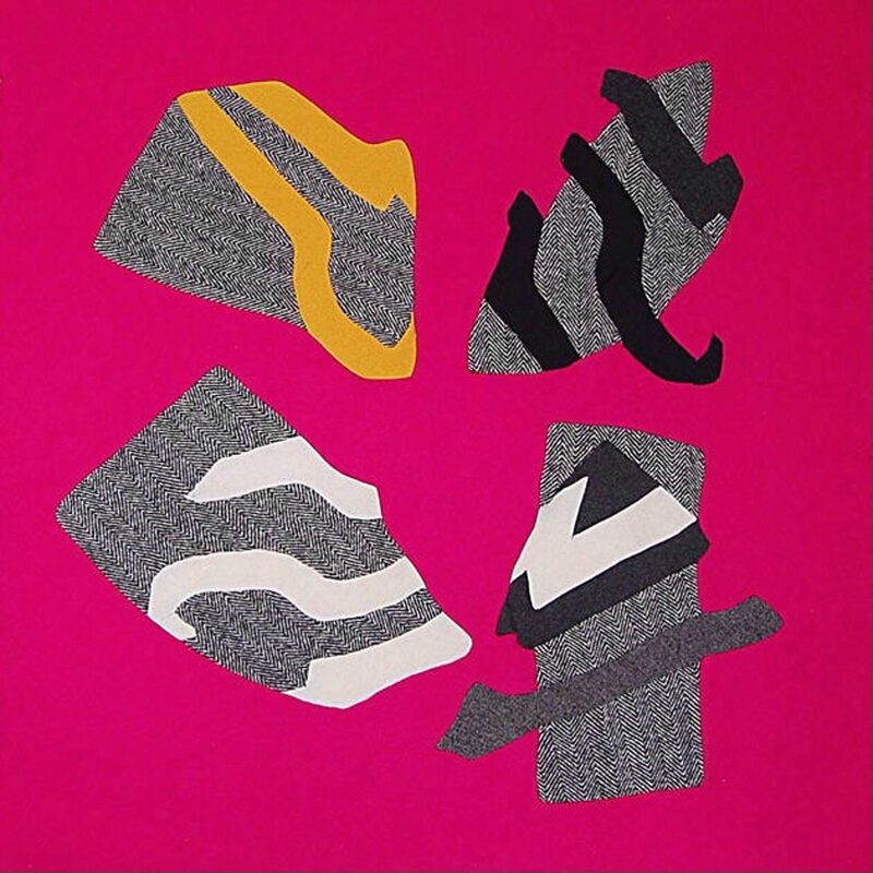GROßE TEXTILE INTARSIE IN PINK, 2010, Wollstoff, genäht, 140x140cm