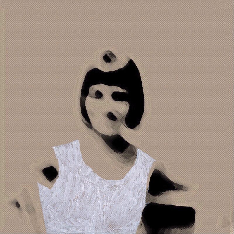 INGRID 1 - nach einem alten Fotonegativ 1, 2010/11, Fotografik, Inkjet-Druck, 50x50cm