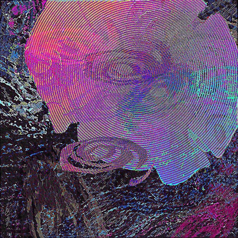 BUHNEN BEI NACHT 3, 2019, Foto-Druck auf Alu-Dibond hinter Acryl-Glas, 15x15cm 