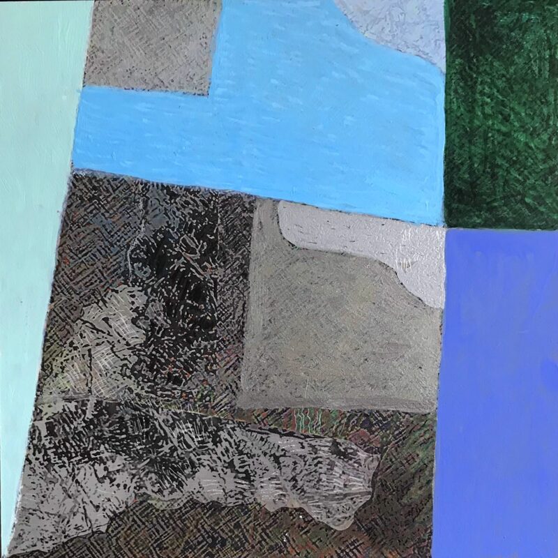 LEICHT SCHRÄG 6, 2023, übermalter Foto-Druck auf Alu-Dibond