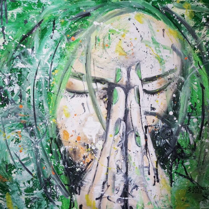 Und hofft auf Regen 2023,  60x80 cm, Öl auf Leinwand