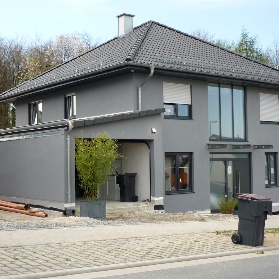 Neubau eines modernen Wohnhauses